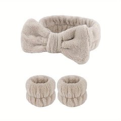 Leopard Pattern Headband & Wristband Set for Women Girls