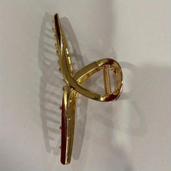 Golden Metal Rhinestone Hair Clip Hair Claw Shark Claw Hair Accessories
