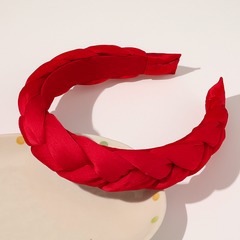 80s Retro Style Headbands For Women Satin Cloth Elastic Cross Fabric Hair Band