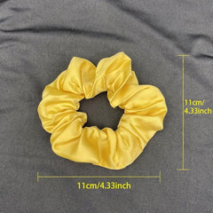 Solid Silk Hair Tie Ponytail Holder Vintage Hair Accessory