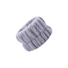 Plush Solid Bath Wrist Band Elastic Absorbent Washband