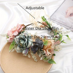 Pastoral Style Flower Headband Wreath Hair Band