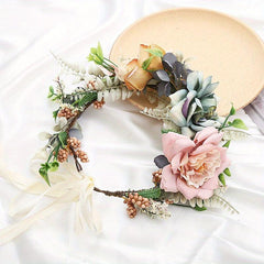 Pastoral Style Flower Headband Wreath Hair Band