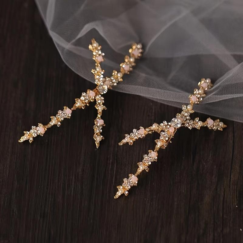 Metal Crystal Hair Clip Rhinestone Side Clip Hair Accessories