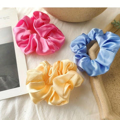 Solid Satin Hair Rope Ponytail Holder Hair Accessories