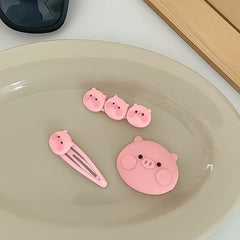 Cartoon Pig Hairpins Creative Girls Hair Accessories