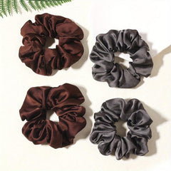 4pcs Satin Scrunchies Hair Tie Soft Hair Rope Bracelet