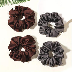 4pcs Satin Scrunchies Hair Tie Soft Hair Rope Bracelet