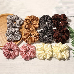 4pcs Satin Scrunchies Hair Tie Soft Hair Rope Bracelet