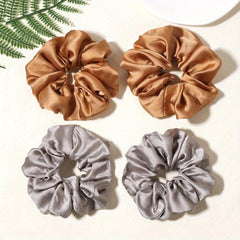 4pcs Satin Scrunchies Hair Tie Soft Hair Rope Bracelet