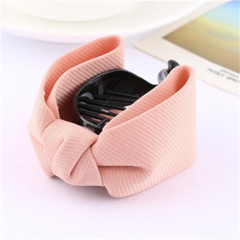 Boho Fabric Bowknot Hair Claw Clip Non Slip Strong Hold Hair Jaw Clip