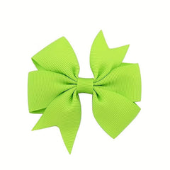 20 Pcs Solid Ribbon Bowknot Hair Clips for Baby Girls Hairpin Barrettes