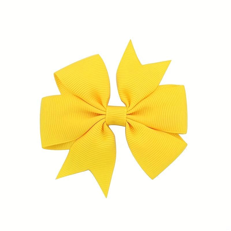 20 Pcs Solid Ribbon Bowknot Hair Clips for Baby Girls Hairpin Barrettes