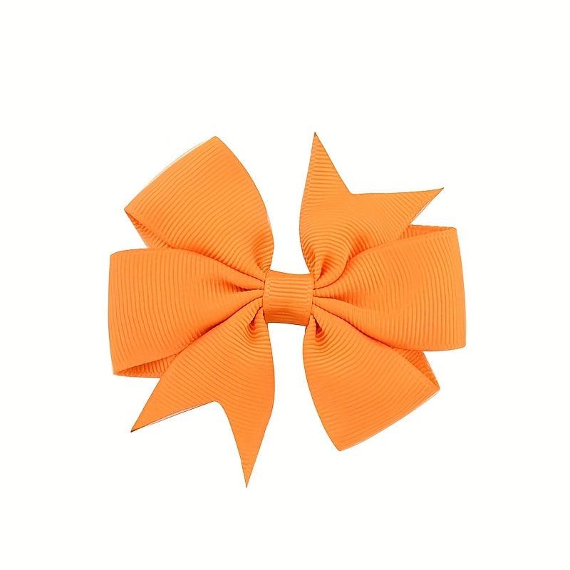 20 Pcs Solid Ribbon Bowknot Hair Clips for Baby Girls Hairpin Barrettes