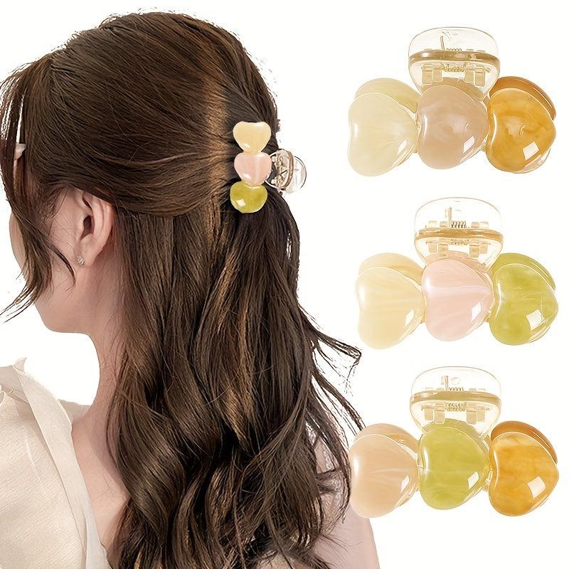 Heart Shaped Candy Hair Claw for Women Girls
