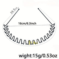 Metal Tooth Headband Wavy Headband Non Slip Headdress Sports Makeup