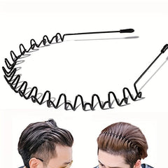 Metal Tooth Headband Wavy Headband Non Slip Headdress Sports Makeup