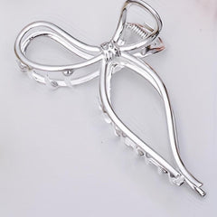 5pcs Metallic Bow Shaped Hair Claw Clip Non-slip Hair Claw for Thick Thin Hair