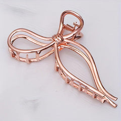 5pcs Metallic Bow Shaped Hair Claw Clip Non-slip Hair Claw for Thick Thin Hair