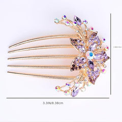 Rhinestone Flower Hair Combs for Mother's Birthday