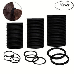 20pcs Elastic Hair Tie for Thick Curly Hair Women Girls Unisex Hair Accessories