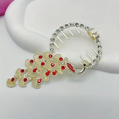 Peacock Rhinestone Hair Clip Ponytail Buckle Head Hair Claw
