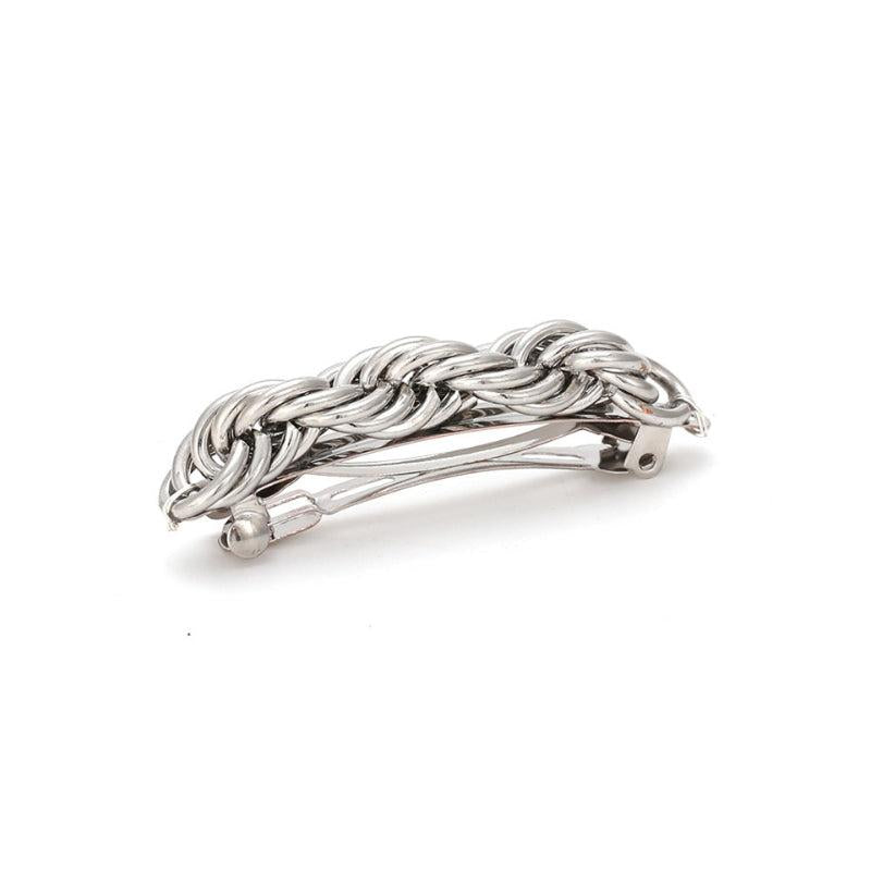Twisted Punk Hair Clip Golden Silver Geometric Hairpin Chain Barrette