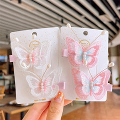 2pcs Butterfly Style Hair Clip Vintage Sweet Barrette Hair Accessories