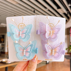 2pcs Butterfly Style Hair Clip Vintage Sweet Barrette Hair Accessories
