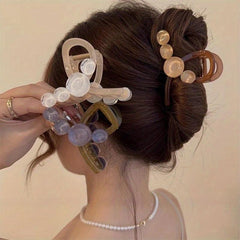 Jelly Ball Decor Hair Claw Style Shark Claw Nonslip Ponytail Holder