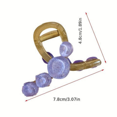 Jelly Ball Decor Hair Claw Style Shark Claw Nonslip Ponytail Holder