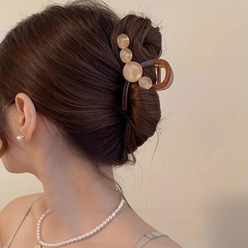 Jelly Ball Decor Hair Claw Style Shark Claw Nonslip Ponytail Holder