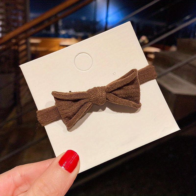 2pcs Bow Rubber Band High Elastic Hair Tie Hair Rope Sweet Ponytail