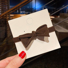 2pcs Bow Rubber Band High Elastic Hair Tie Hair Rope Sweet Ponytail