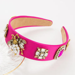 Rhinestone Wide Headband for Women Snowflake Hairband