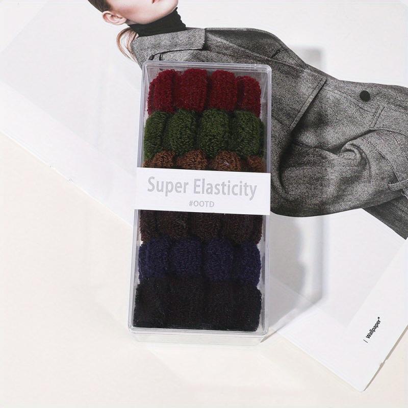6pcs High Elasticity Hair Tie Large Hair Ring Ponytail Bun Accessory