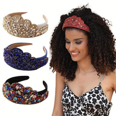 Baroque Rhinestone Crystal Headband Glitter Hair Band Hair Accessories