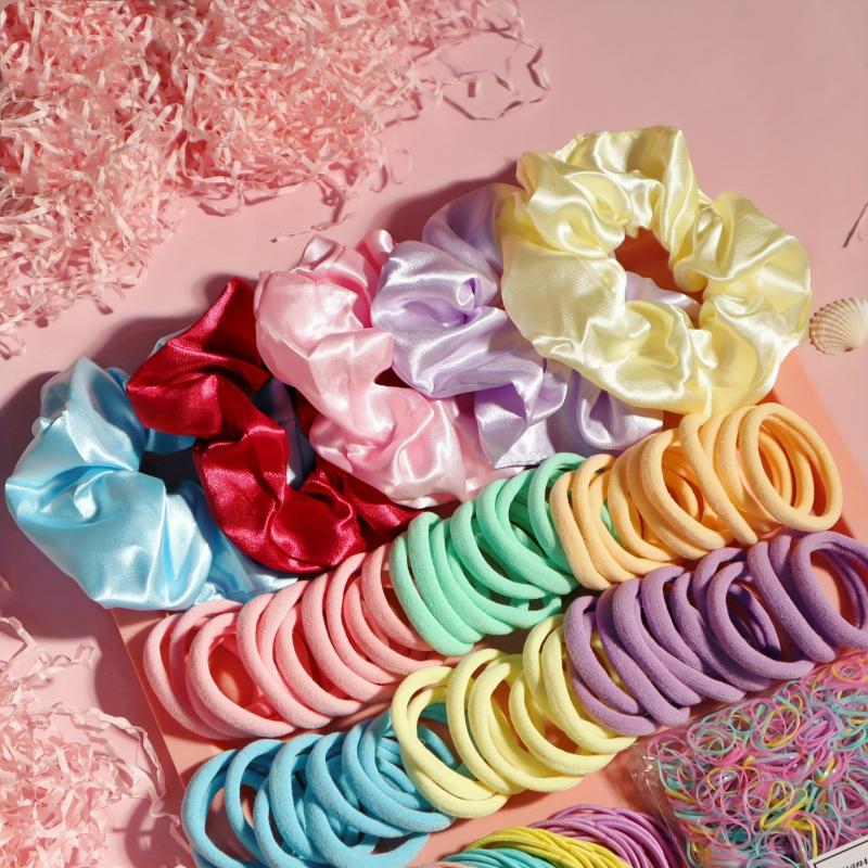 1159PCS Satin Scrunchie Elastic Hair Accessories Set Women