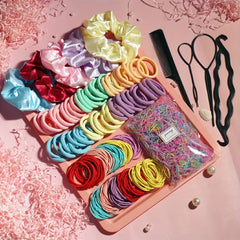 1159PCS Satin Scrunchie Elastic Hair Accessories Set Women