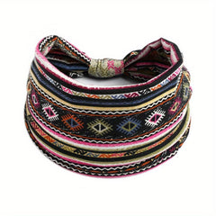 Boho Wide Headband Colorful Hairband Vacation Beach Headwear