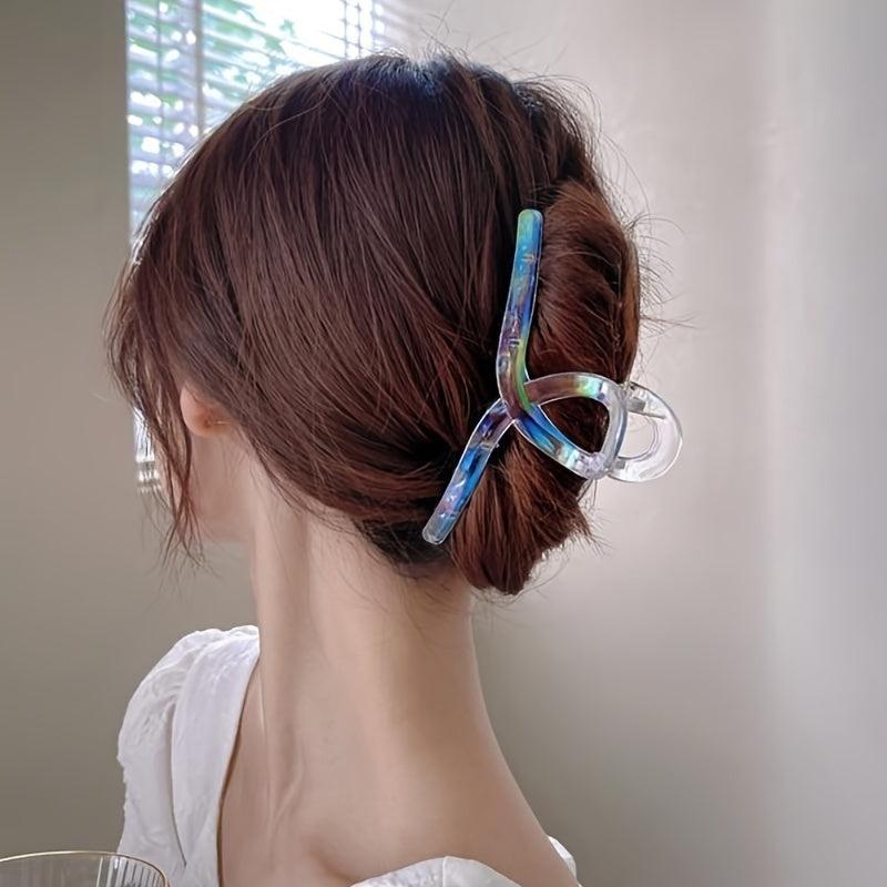 Holographic Gradient Acrylic Hair Claw Clip Strong Hold Hair Jaw Clip