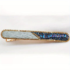 Velvet Bow Hair Clip Rhinestone Side Clip Head Jewelry for Women