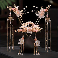 Ancient Style Hairpin With Tassel Flower Costume Headdress Hair Accessories