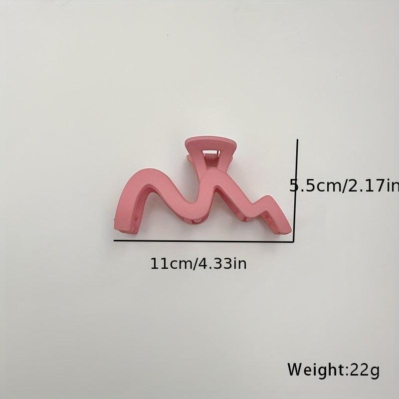 Wave Shaped Acrylic Hair Pins Frosted Hair Clips Non Slip Headwear