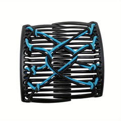 Stretchy Double Slide Comb Hair Clip Adjustable Elastic Hair Comb