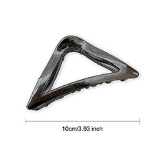 Metallic Hair Claw Triangle Shape Hollow Metal Ponytail Holder