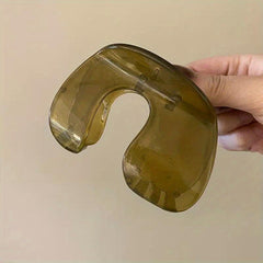 Hollow U Shape Jelly Hair Claw Non-slip Ponytail Holder