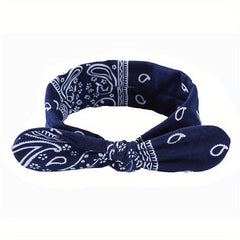 Boho Floral Rabbit Ear Headband Elastic Hair Accessories