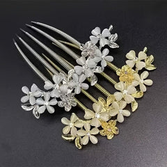 Opal Rhinestone Hair Comb Sparkle Flower Clip Hair Accessories