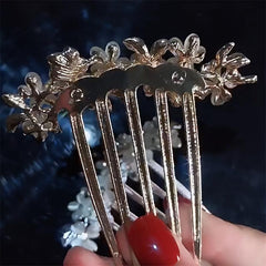 Opal Rhinestone Hair Comb Sparkle Flower Clip Hair Accessories
